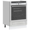 Mueble de horno Porto gris hormigón madera reconstituida